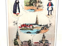Antieke kleurendruk brabantse steden - afbeelding 2 van  5