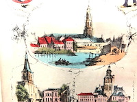 Antieke kleurendruk brabantse steden - afbeelding 3 van  5