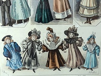 Antieke kleurenprent - afbeelding 3 van  5