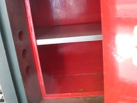 Antieke kluis met sleutel van de woude & co sneek. afmeting 57,5 x 44 cm. hoogte 77 cm. dikte deur 10 cm. z... - afbeelding 5 van  6