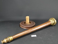 Antieke koper met brons brandweerspuit - afbeelding 1 van  5