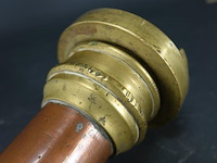 Antieke koper met brons brandweerspuit - afbeelding 4 van  5