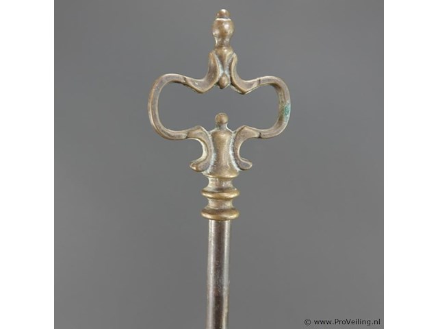 Antieke koper/bronzen florentijnse olielamp (luzernelamp of snotneus' ), vermoedelijk uit de 19e eeuw - afbeelding 4 van  5