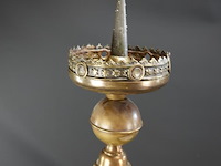 Antieke koper/bronzen kerkkandelaar - afbeelding 3 van  5