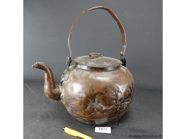 Antieke koperen appelketel - afbeelding 1 van  5