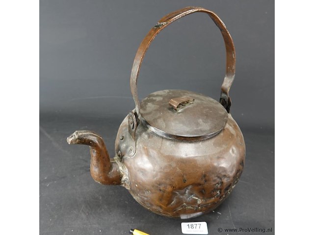 Antieke koperen appelketel - afbeelding 2 van  5