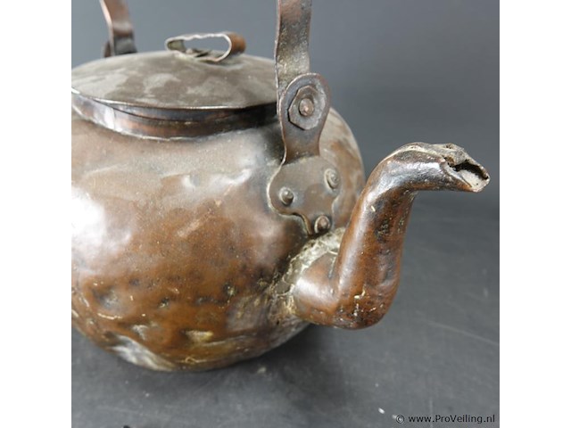 Antieke koperen appelketel - afbeelding 3 van  5