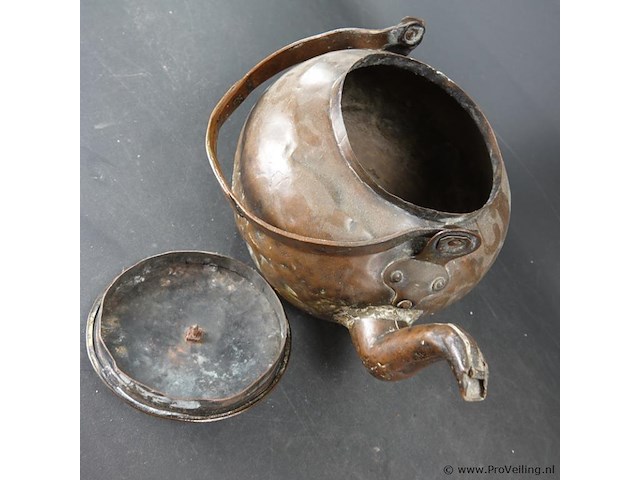 Antieke koperen appelketel - afbeelding 4 van  5