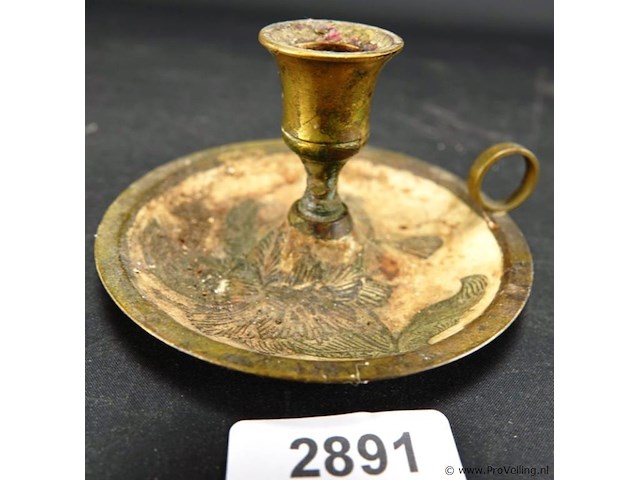 Antieke koperen blaker - afbeelding 1 van  3