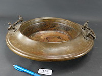 Antieke koperen brassero