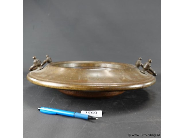 Antieke koperen brassero - afbeelding 3 van  5