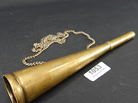 Antieke koperen hoorn - afbeelding 1 van  5