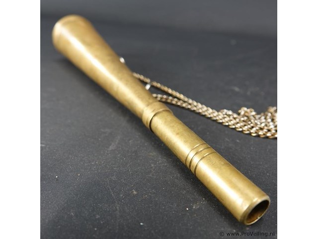 Antieke koperen hoorn - afbeelding 3 van  5