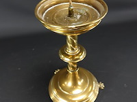 Antieke koperen kandelaar - afbeelding 3 van  5