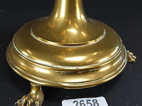 Antieke koperen kandelaar - afbeelding 4 van  5