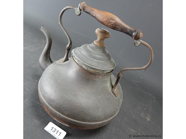 Antieke koperen ketel - afbeelding 2 van  5