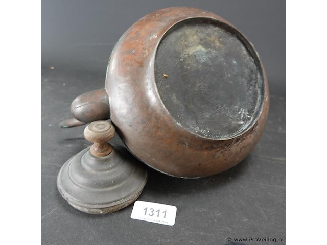 Antieke koperen ketel - afbeelding 5 van  5