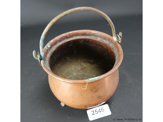 Antieke koperen ketel - afbeelding 2 van  5