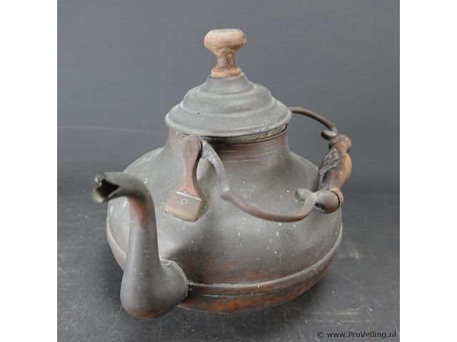 Antieke koperen ketel - afbeelding 3 van  5