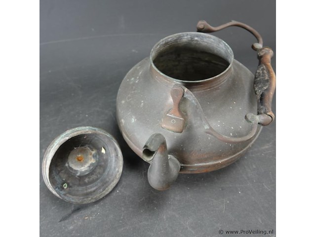 Antieke koperen ketel - afbeelding 4 van  5