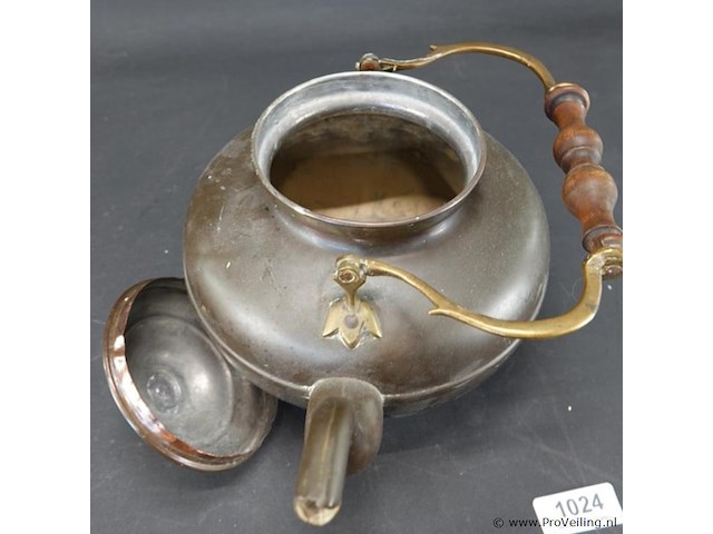 Antieke koperen ketel - afbeelding 4 van  5