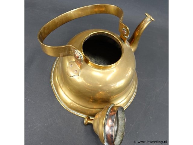 Antieke koperen ketel - afbeelding 4 van  5