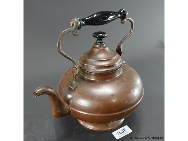 Antieke koperen ketel - afbeelding 3 van  5