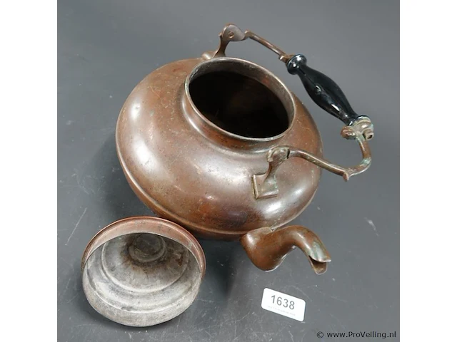 Antieke koperen ketel - afbeelding 4 van  5