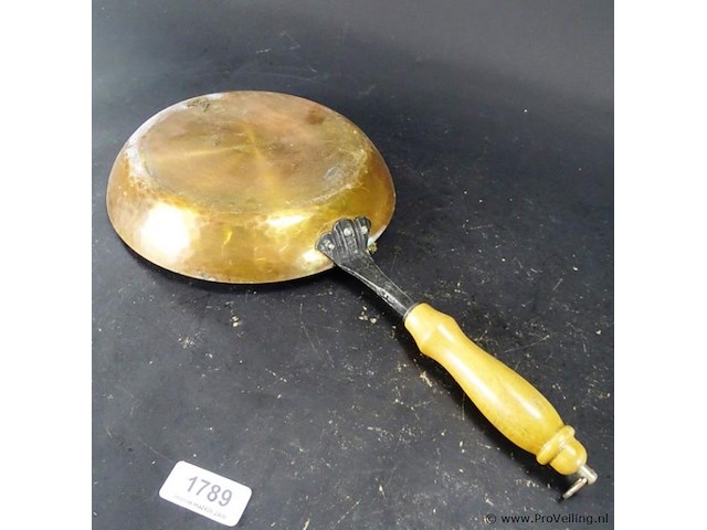 Antieke koperen koekenpan - afbeelding 2 van  5