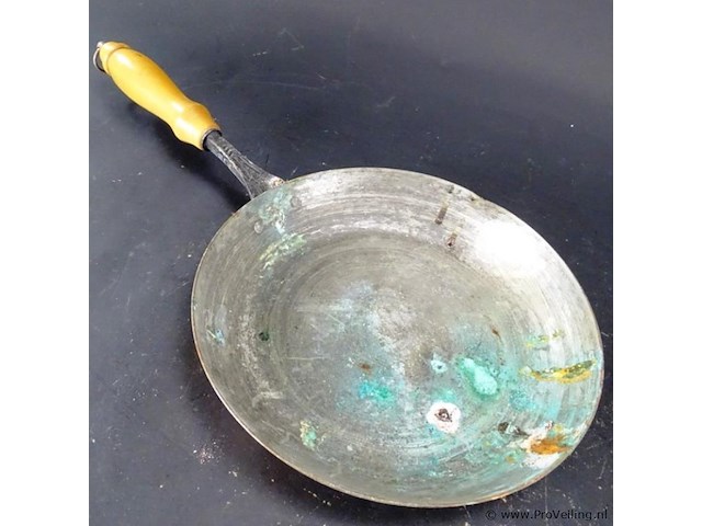 Antieke koperen koekenpan - afbeelding 4 van  5