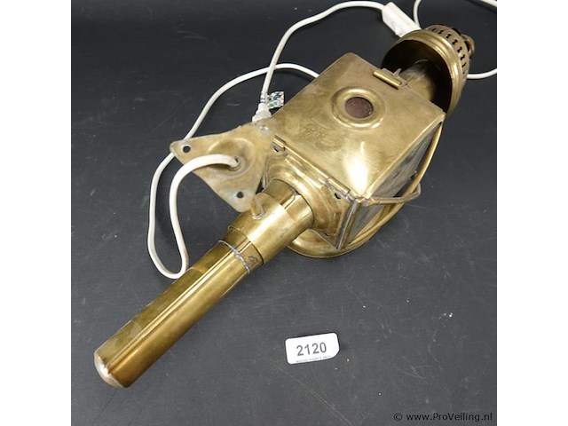 Antieke koperen koetslamp - afbeelding 3 van  5