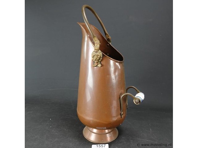 Antieke koperen kolenkit - afbeelding 1 van  5