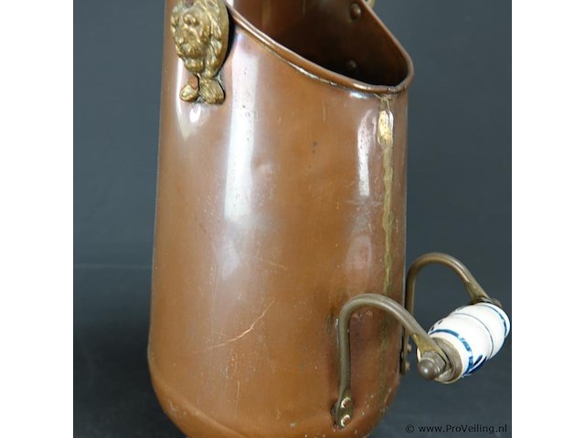 Antieke koperen kolenkit - afbeelding 3 van  5