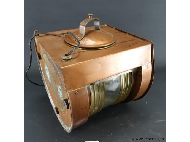 Antieke koperen masthead scheepslantaarn - afbeelding 4 van  5