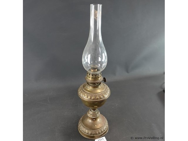 Antieke koperen olielamp - afbeelding 2 van  5