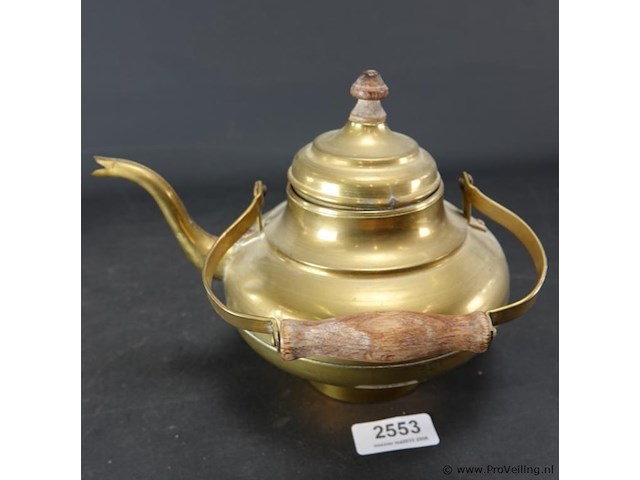 Antieke koperen steekketel - afbeelding 1 van  5