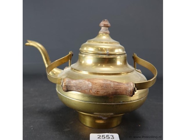 Antieke koperen steekketel - afbeelding 2 van  5