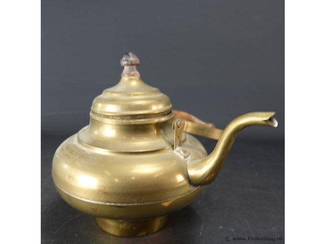 Antieke koperen steekketel - afbeelding 3 van  5