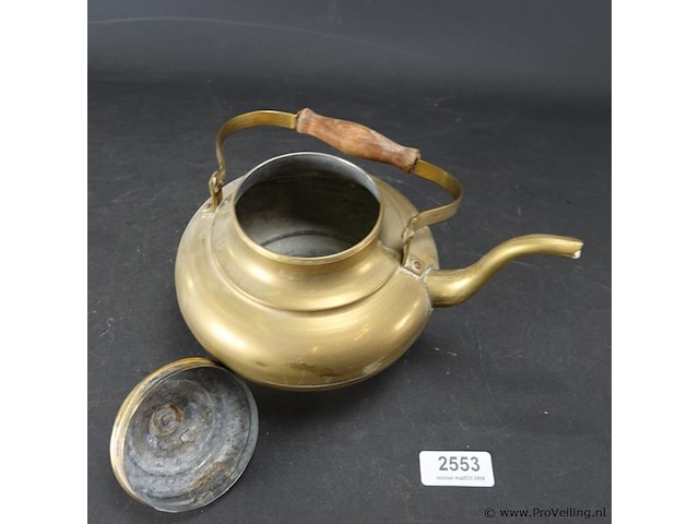 Antieke koperen steekketel - afbeelding 4 van  5