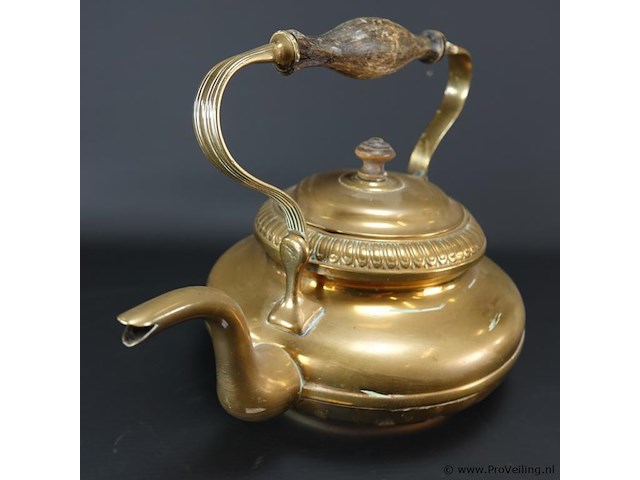 Antieke koperen theepot - afbeelding 3 van  5