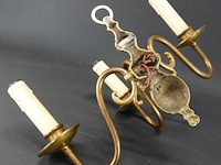 Antieke koperen wandkandelaber - afbeelding 5 van  5