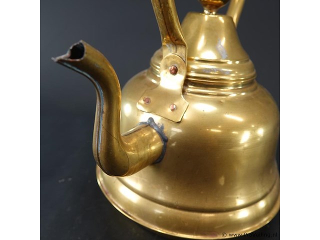 Antieke koperen waterketel - afbeelding 4 van  5