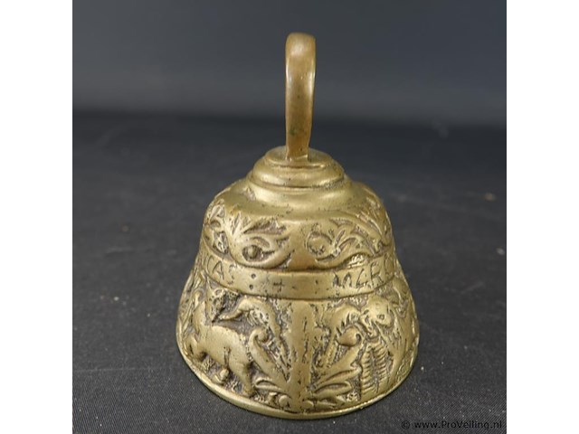 Antieke koperen/bronzen apostelbel/kloosterbel - afbeelding 2 van  5