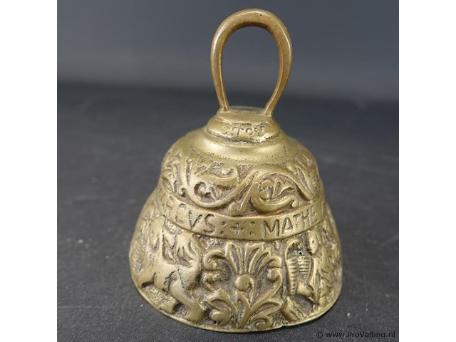 Antieke koperen/bronzen apostelbel/kloosterbel - afbeelding 3 van  5