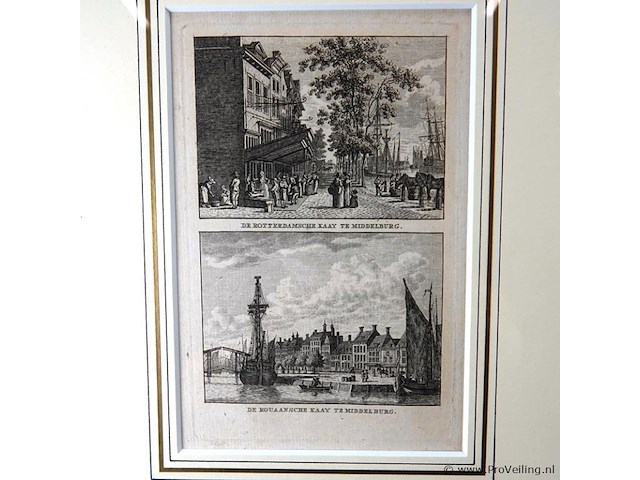 Antieke kopergravure ca. 1780 - afbeelding 2 van  5