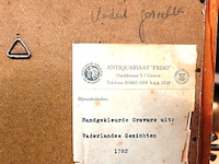 Antieke kopergravure. dorpsgezicht van langweer - afbeelding 5 van  5