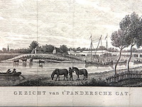 Antieke kopergravure "gezicht van 't pandersche gat" - afbeelding 3 van  5