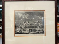 Antieke kopergravure. het beleg van willemstad in 1793 door franse troepen - afbeelding 1 van  5