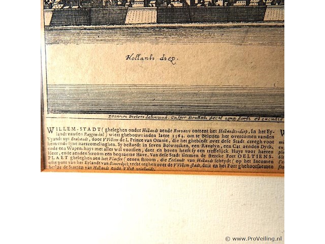 Antieke kopergravure - afbeelding 3 van  5