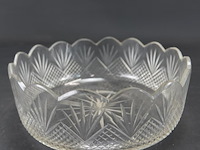 Antieke kristallen puddingschaal (laat 19de eeuw) - afbeelding 1 van  5